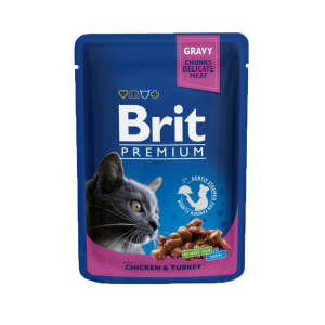 Brit Premium Cat Pouches with Chicken & Turkey
