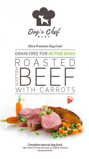 Roasted Scottish Beef with Carrots Active Dogs