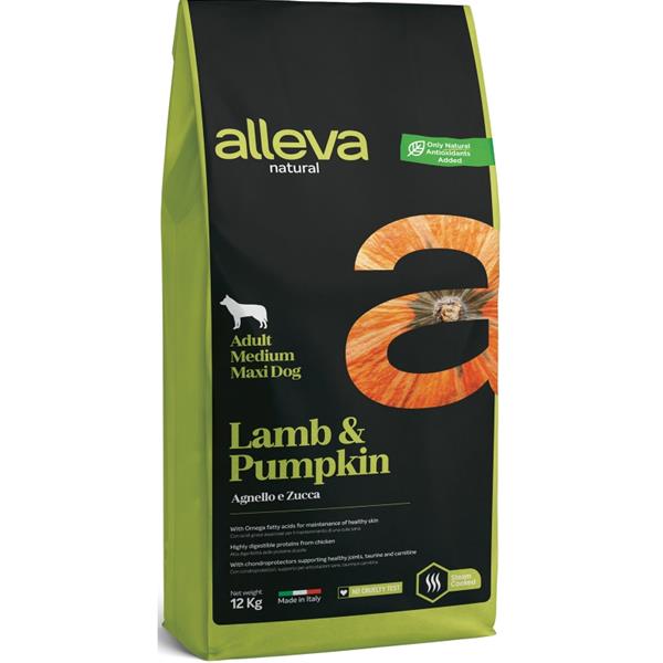 Alleva NATURAL dog adult medium & maxi lamb & pumpkin 12 kg