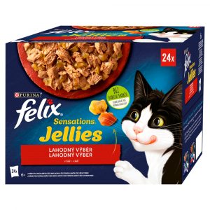 FELIX Sensations Jellies výber v ochutenom želé multi balenie 24 x 85 g