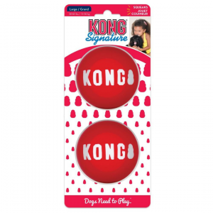 Hračka Kong guma Signature Lopta červená