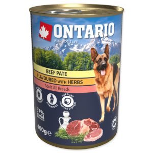 Konzerva ONTARIO Dog Beef Pate Flavoured with Herbs 400g