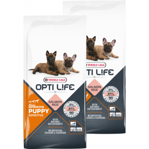 Versele Laga Opti Life Puppy Sensitive losos ryža 2 x 12,5 kg