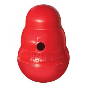 Hračka Kong Dog Wobbler, plniaca, červená, plast, L