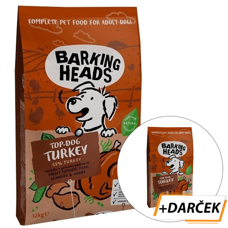 BARKING HEADS Top Dog Turkey 12 kg + 2 kg
