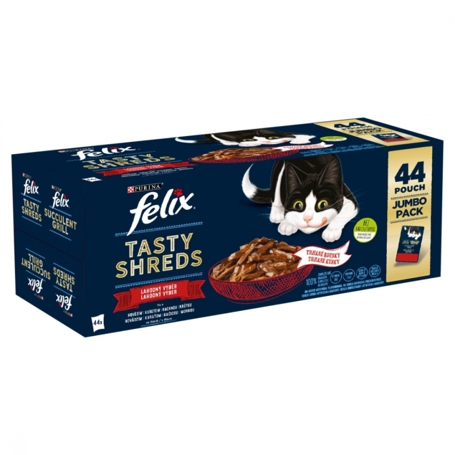 FELIX Tasty Shreds lahodný výber v šťave 44 x 80 g