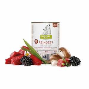 ISEGRIM dog Adult Mono Reindeer pure with Blackberries, Champignons & Herbs
