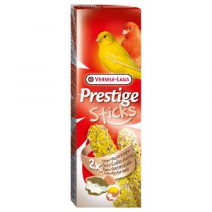 Pamlsok VERSELE-LAGA Prestige Sticks Canaries Eggs & Oyster Shells 2 ks - tyčinky s vajcom a drvenými lastúrami 60 g
