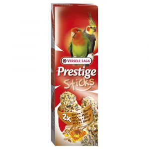 Pamlsok VERSELE-LAGA Prestige Sticks Big Parakeets Nuts & Honey 2 ks - tyčinky pre stredné papagáje s medom a orechami 140 g