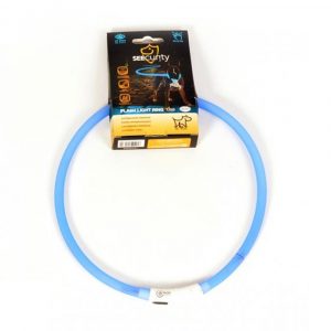 Obojok DUVO+ LED Svietiaci dog modrý silikónový 45 cm