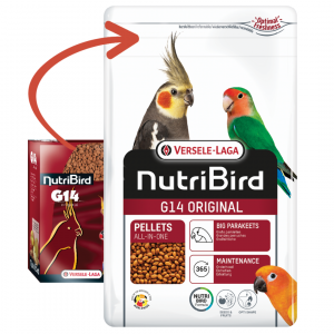 VL Orlux NutriBird G14 Original- extrudy pre stredne veľké papagáje s tuzemským ovocím na denné kŕmenie 1 kg