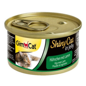 Konzerva SHINY CAT jelly kura + jahňa 70 g