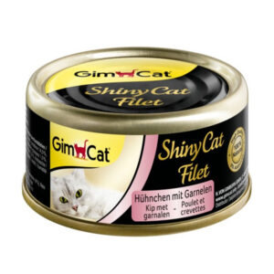 Konzerva SHINY CAT Fillet kura + krevety 70 g