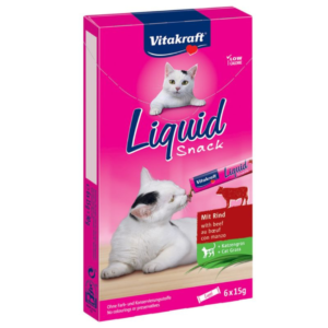 Vitakraft Cat Liquid Snack hovädzie + inulín 6 x 15 g