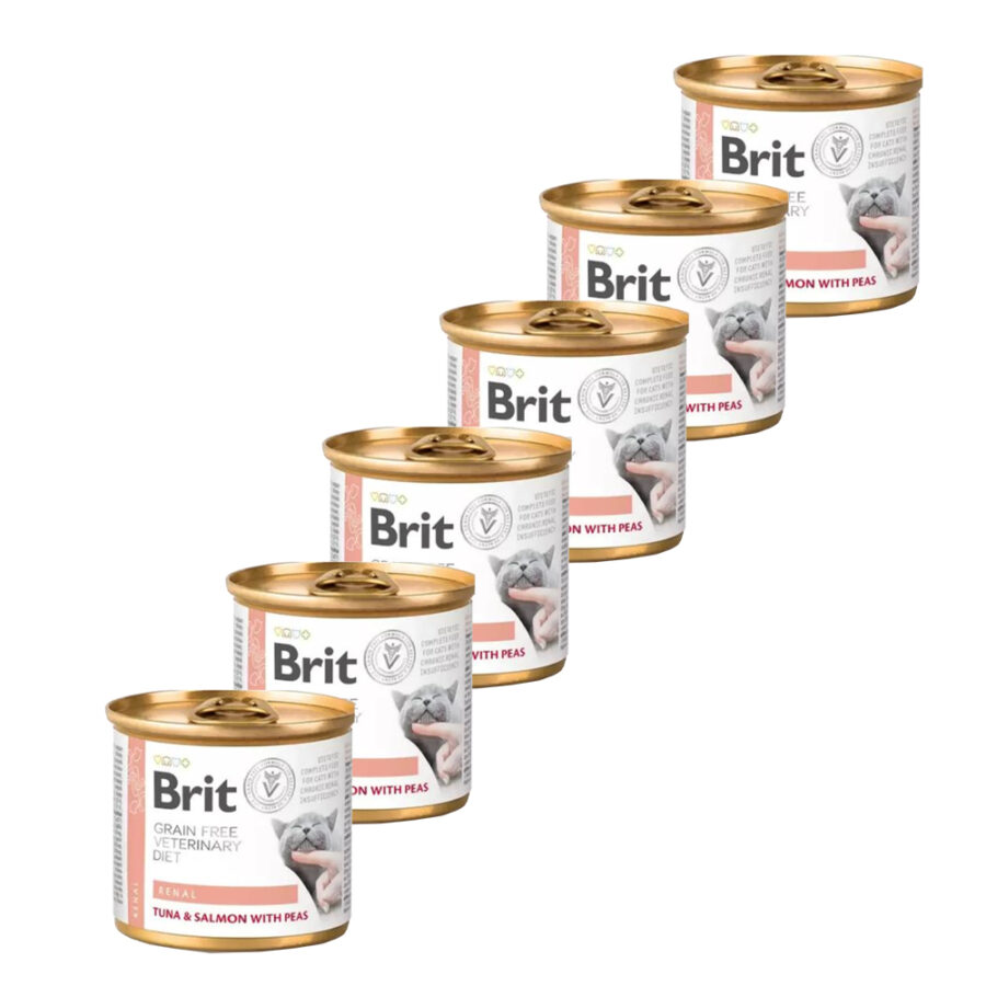 Brit Veterinary Diets GF cat Renal 6 x 200 g konzerva