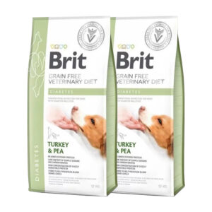 Brit Veterinary Diets GF dog Diabetes 2 x 12 kg