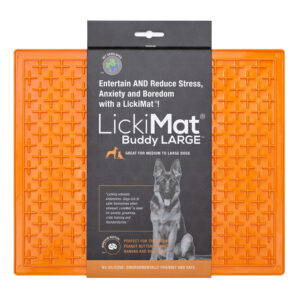 LickiMat Buddy LARGE lízacia podložka 30,5 x 25,5 cm oranžová