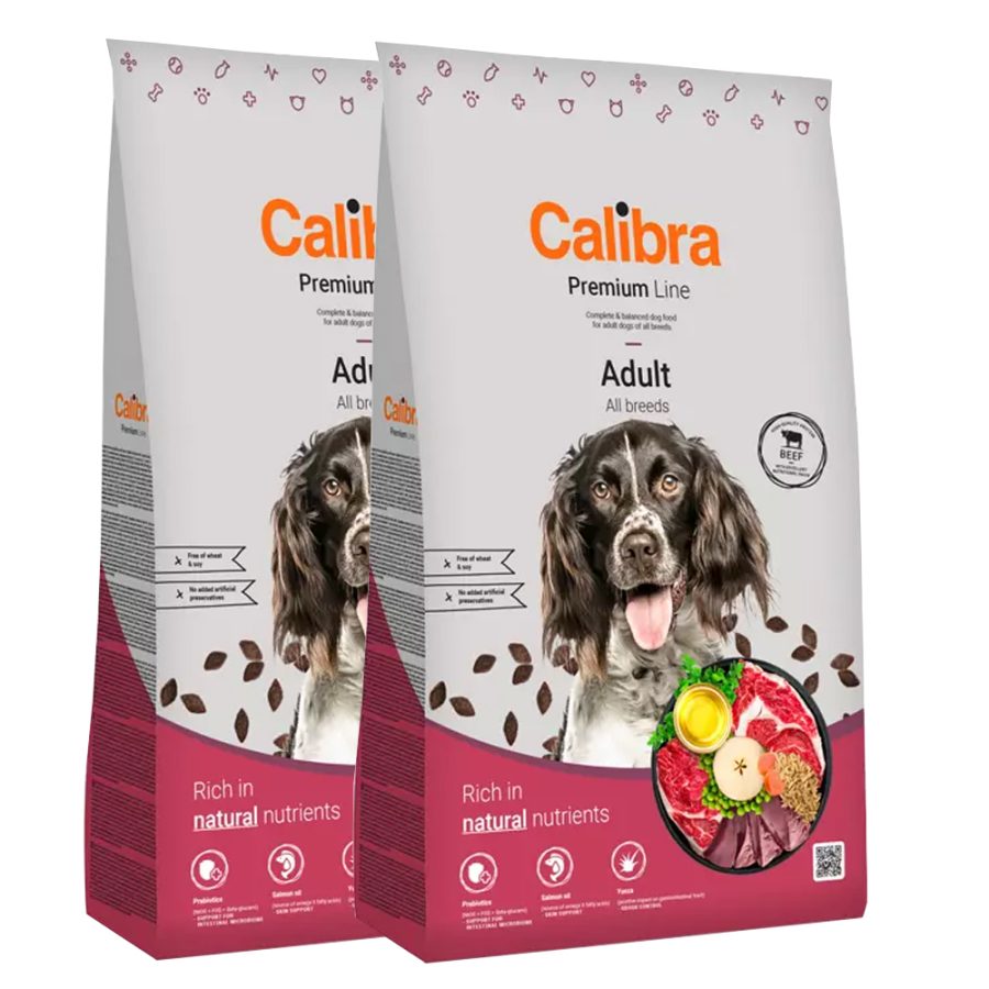 Calibra Dog Premium Line Adult Beef 2 x 12 kg NEW
