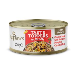 Applaws konzerva Dog Taste Toppers Broth Kura s pečeňou 156 g