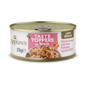 Applaws konzerva Dog Taste Toppers Broth Kura so šunkou 156 g