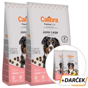 Calibra Dog Premium Line Junior Large 2 x 12 kg NEW + 2 x 3 kg zadarmo