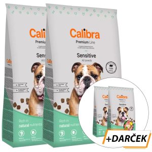 Calibra Dog Premium Line Sensitive 2 x 12 kg + 2 x 3 kg NEW zadarmo
