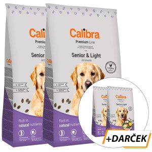 Calibra Dog Premium Line Senior&Light 2 x 12 kg + 2 x 3 kg NEW zadarmo