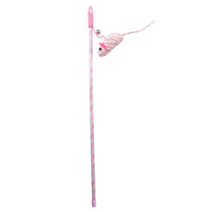 Hračka DUVO + tyč na hranie s myšou z brúsneho papiera ružová 47x15x4cm