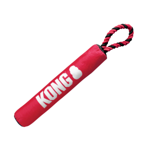 Hračka Kong Dog Signature Preťahovadlo s lanom, pískacie, polyester, červené M